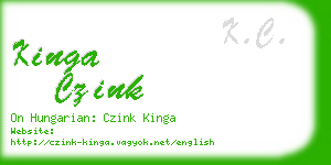 kinga czink business card